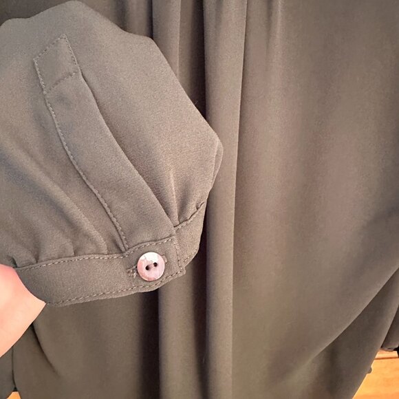 NYDJ Printed Pintuck-back Pullover Blouse - Size XS, Green - Picture 5 of 10